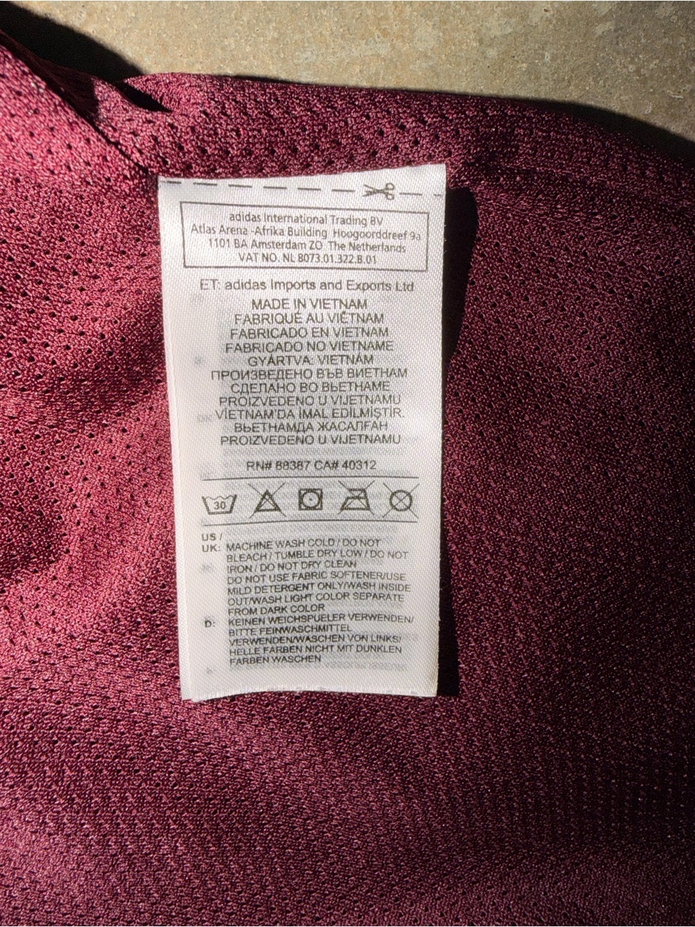 adidas Originals Burgundy Trefoil Track Jogger Pants Medium - Picture 12 of 12